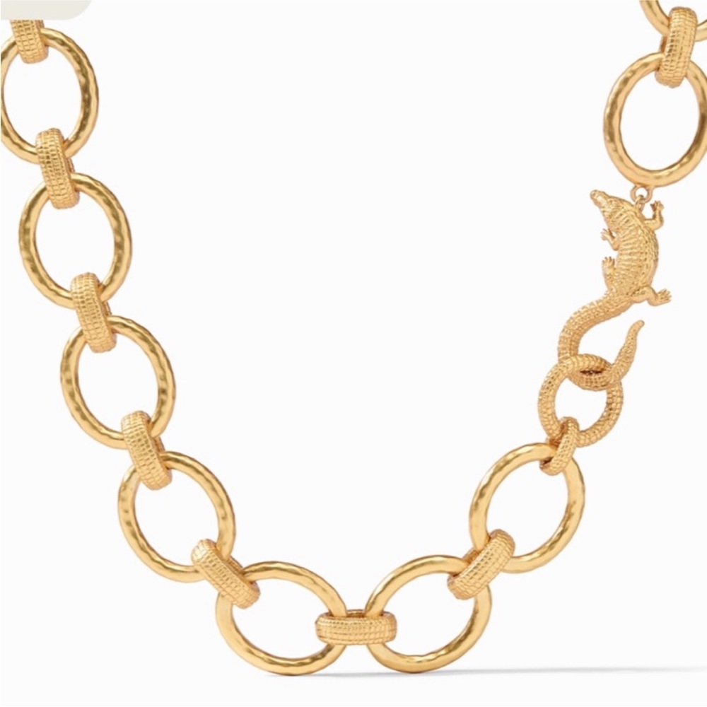 JULIE VOS  • RARE Alligator Link Statement Necklace